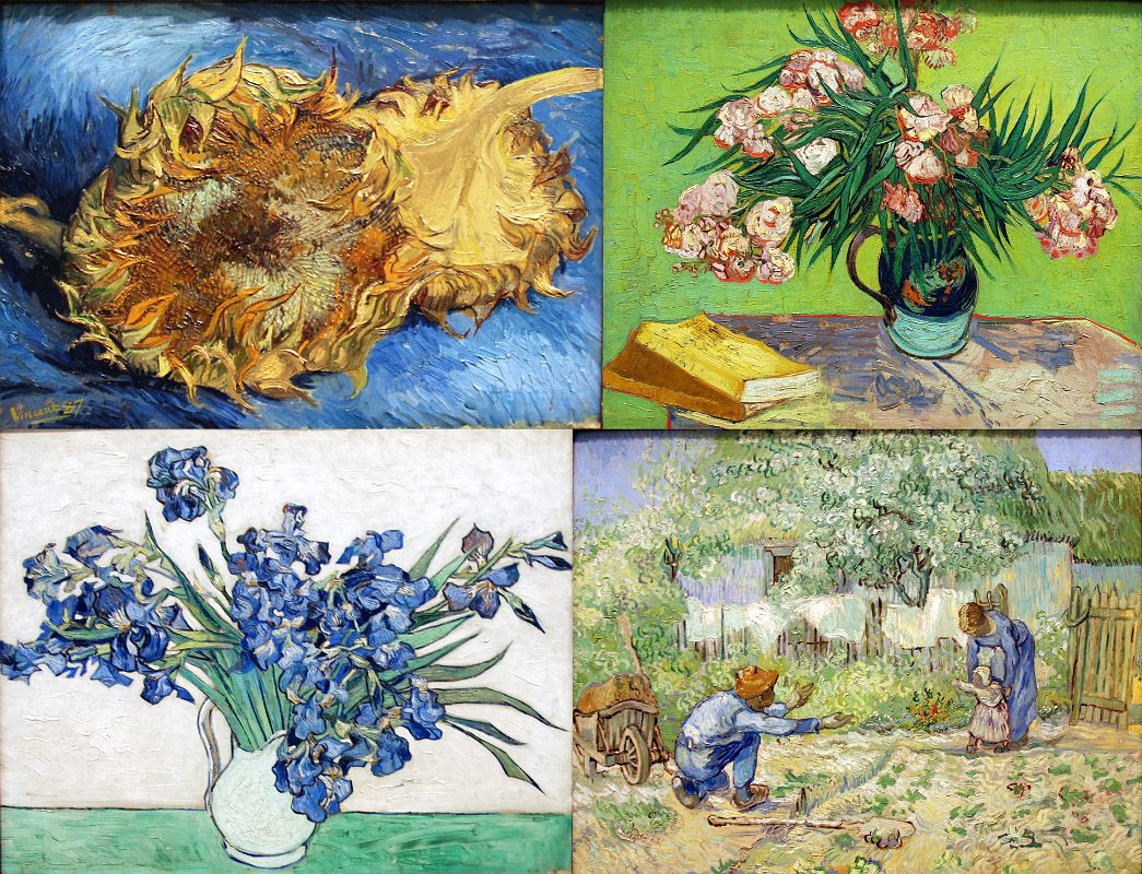 Top Met Paintings After 1860 17 Vincent van Gogh Sunflowers, Oleanders, Irises, First Steps after Millet